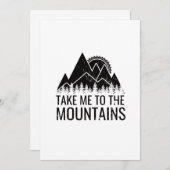 Wandern - bringen Sie mich in die Berge Einladung (Vorne/Hinten)