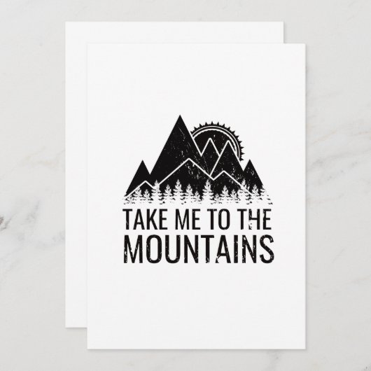 Wandern - bringen Sie mich in die Berge Einladung (Vorne/Hinten)