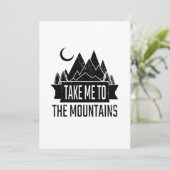 Wandern - bringen Sie mich in die Berge Einladung (Stehend Vorderseite)