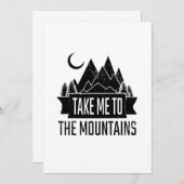 Wandern - bringen Sie mich in die Berge Einladung (Vorne/Hinten)
