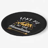 Wandern bringt mich in die Berge Pappteller (Schrägansicht)