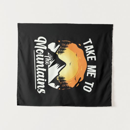 Wandern bringt mich in die Berge Wandteppich (Vorderseite (Horizontal))