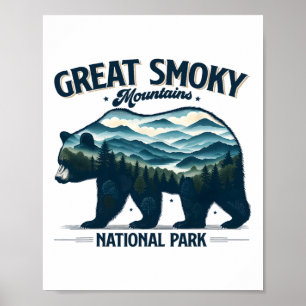 Wandern Camping Great Smoky Mountains Nationalpark Poster
