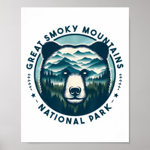 Wandern Camping Great Smoky Mountains Nationalpark Poster