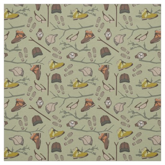 Wandern Camping Rückpacken Natur Gemustert Stoff (Muster)