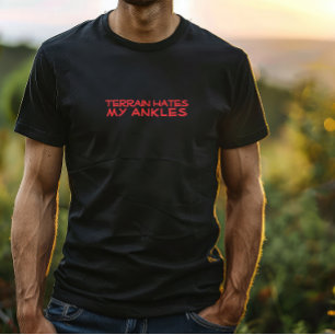 Wandern Camping Trekking Humor rot schwarz T-Shirt