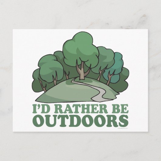 Wandern, Camping, Trekking, Klettern Outdoor! Postkarte (Vorderseite)