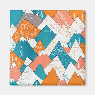 Wandern Camping Welt Reisen Berggipfel Magnet