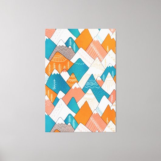 Wandern Camping Weltreisen Berggipfel Leinwanddruck (Vorderseite)