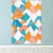 Wandern Camping Weltreisen Berggipfel Leinwanddruck (Insitu (Holzboden))