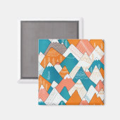 Wandern Camping Weltreisen Berggipfel Magnet (Vorderseite/Rückseite)