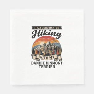 Wandern Dandie Dinmont Terrier Hund Berg Retro S Serviette