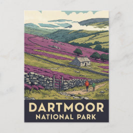 Wandern Dartmoor Nationalpark Reisen Postkarte