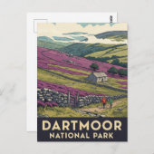 Wandern Dartmoor Nationalpark Reisen Postkarte (Vorne/Hinten)