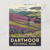 Wandern Dartmoor Nationalpark Reisen Postkarte (Vorderseite)