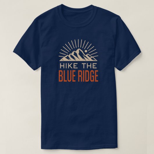 Wandern Das Blaue Ridge Gebirge Sunburst T-Shirt (Design vorne)