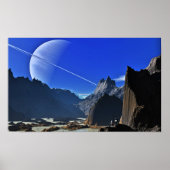 Wandern Der Herschelkrater des Saturns Mimas Poster (Vorne)