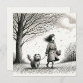 Wandern der Hundescharte Mitteilungskarte (Vorne/Hinten)