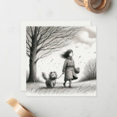 Wandern der Hundescharte Mitteilungskarte (Vorderseite/Rückseite Beispiel)