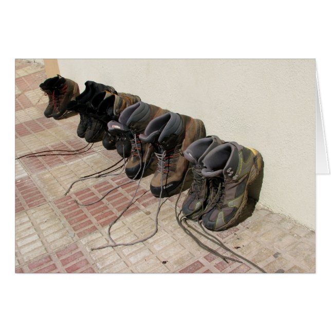 Wandern der Stiefel-Karte (Vorderseite (Horizontal))