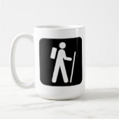 Wandern des Zeichens Kaffeetasse (Links)