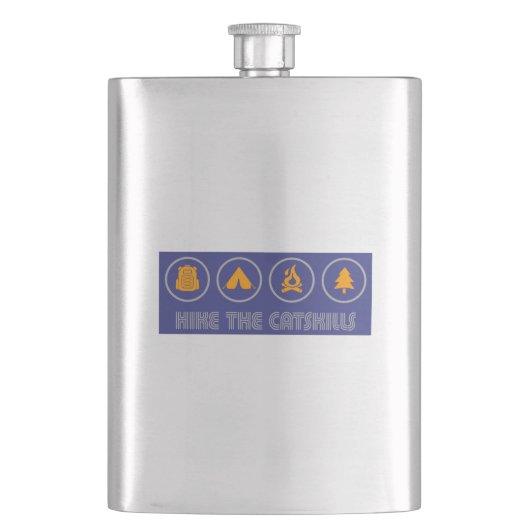 Wandern Die Catskills New York Flachmann (Vorderseite)