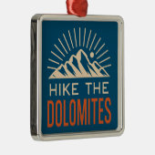 Wandern Dolomiten Italien Sunburst Ornament Aus Metall (Rechts)