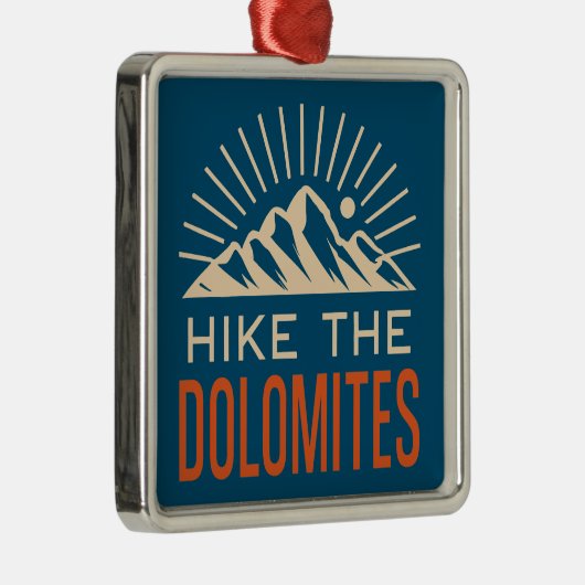 Wandern Dolomiten Italien Sunburst Ornament Aus Metall (Rechts)