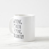Wandern durch den Glauben Ausflug stetig Christlic Kaffeetasse (Vorderseite Links)