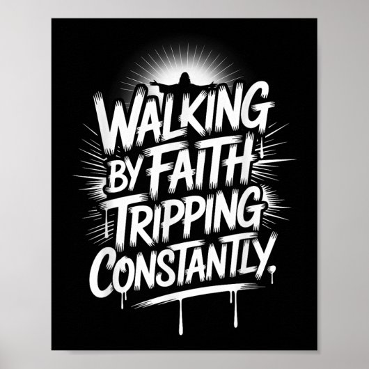 Wandern durch den Glauben Ausflug stetig Christlic Poster (Vorne)