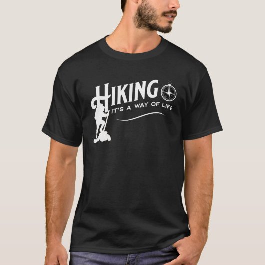 Wandern Eine Lebensart T-Shirt (Vorderseite)