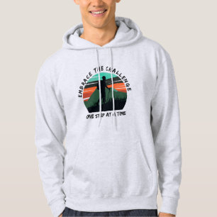 Wandern Embrace the Challenge Herren Hoodie