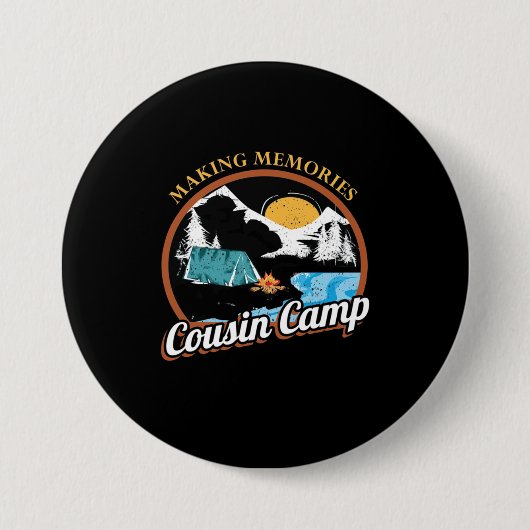 Wandern Erinnerungen Cousin Camp Button (Vorderseite)