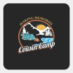 Wandern Erinnerungen Cousin Camp Quadratischer Aufkleber
