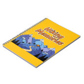 "Wandern Erinnerungen" Whimsical Mountain Camping Notizblock (Linke Seite)
