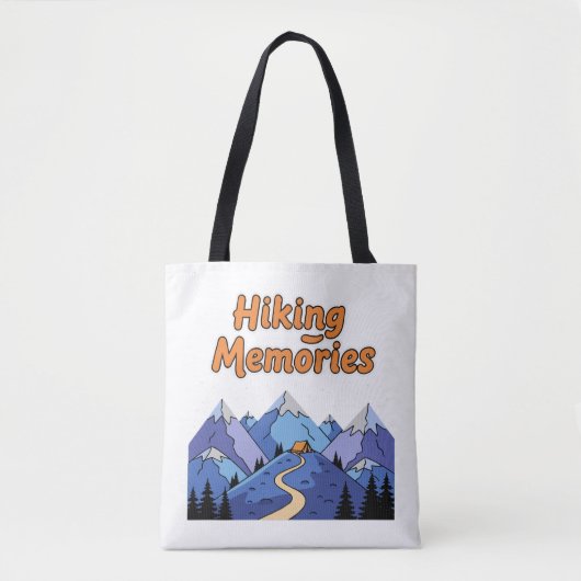 "Wandern Erinnerungen" Whimsical Mountain Camping Tasche (Vorderseite)
