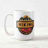 Wandern - Es ist kein Hobby, es ist ein Lifestyle Kaffeetasse (Links)
