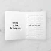 Wandern Feiertagskarte (Innenseite)