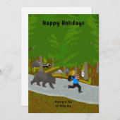 Wandern Feiertagskarte (Vorne/Hinten)