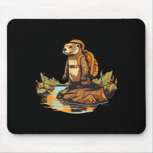 Wandern Flussotter Rucksacktour Outdoor-Tier Mousepad