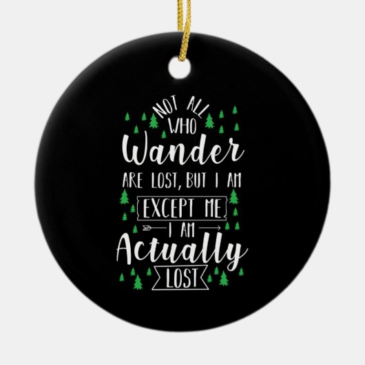 Wandern Funny Sprichwort Keramik Ornament (Vorne)