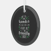 Wandern Funny Sprichwort Ornament Aus Glas (Vorderseite links)