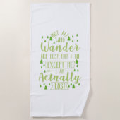 Wandern Funny Sprichwort Strandtuch (Vorderseite)