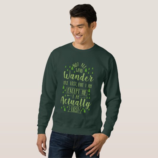 Wandern Funny Sprichwort Sweatshirt (Vorne ganz)