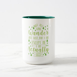 Wandern Funny Sprichwort Zweifarbige Tasse