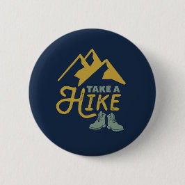 Wandern Funny Wandern Pun Hiker Vintages Retro Button