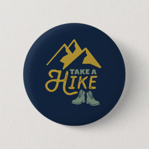 Wandern Funny Wandern Pun Hiker Vintages Retro Button