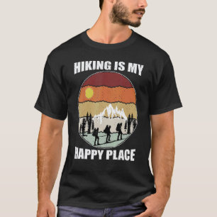 Wandern für Männer ist mein glücklicher Ort Retro T-Shirt