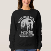 Wandern für Wanderer Naturgebirge Außenbereich Sweatshirt (Vorderseite)