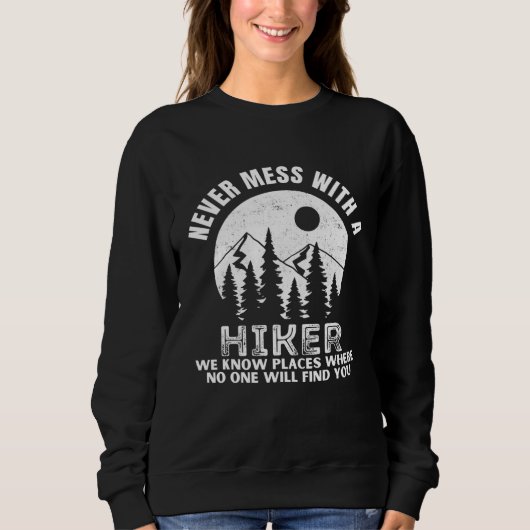 Wandern für Wanderer Naturgebirge Außenbereich Sweatshirt (Vorderseite)